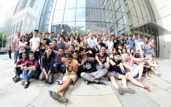 Group of people from the K12 STEM staff at NYU Polytechnic